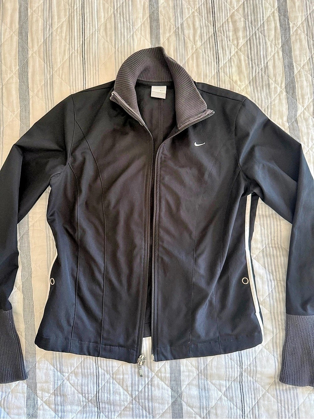 Nike Full Zip Ribbed Collar Jacket
